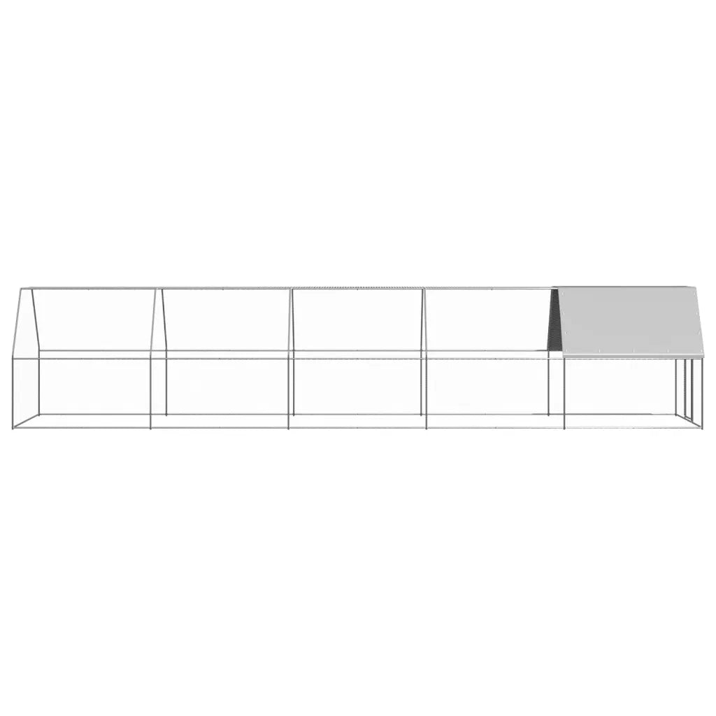 Gabbia per Polli da Esterno 2x10x2 m in Acciaio Zincato cod mxl 53250