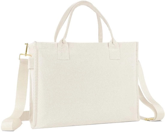 Borsa a tracolla grande capacità - Borsa a mano con chiusura a righello - Borsa per laptop 15 pollici - Borsa a tracolla - Borsa semplice 17 litri - Borsa per laptop