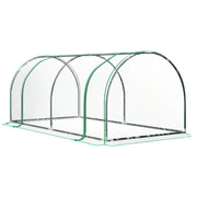 Serra da giardino con porta ¨C zephmum ¨C verde, acciaio e plastica, 200x100x80 cm