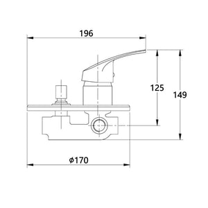 Miscelatore doccia parete europa incasso con deviatore ottone colore cromato *** confezione 1