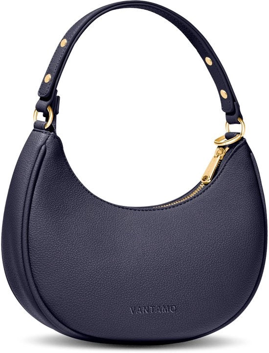 Borsa Moonbag con protezione RFID e cinturino regolabile - Borsa Luna con chiusura dorata e clip di sicurezza contro il furto