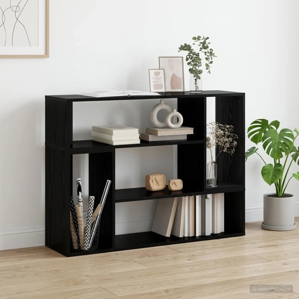 Mobile TV 100 x 30 x 50 cm Rovere Nero Legno ingegnerizzato 8010912