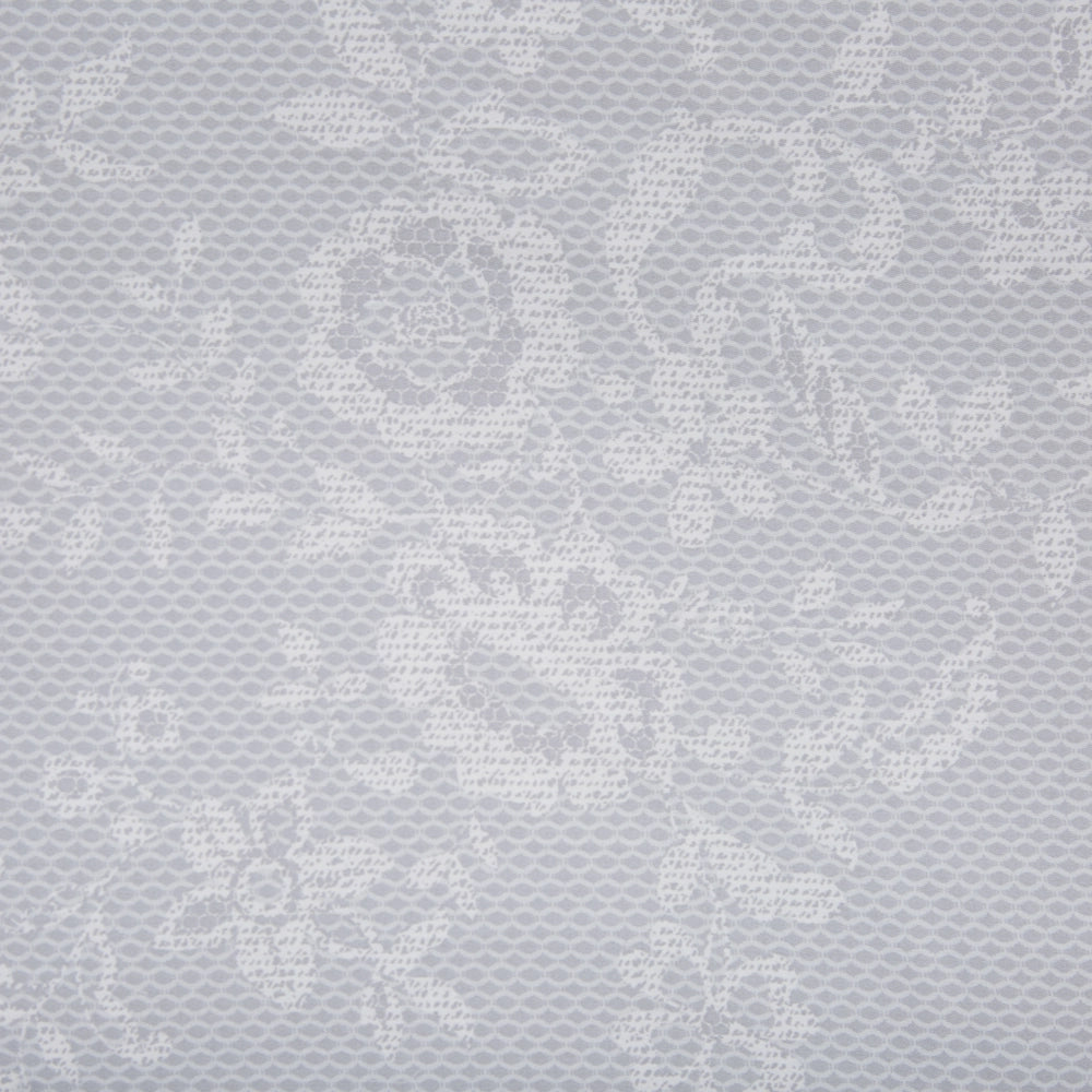 Set di biancheria da letto 200 x 240 cm in cotone motivo floreale grigio e bianco