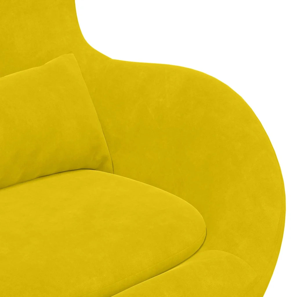 Divano Sedia-Poltrona uovo Giallo Velluto