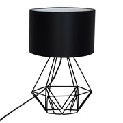 Lampada da tavolo nera metallo Basket NEW E27 15W Luminex