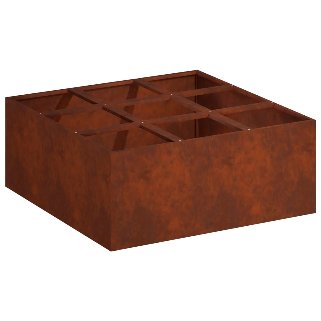 Vaso da giardino Ruggine 100 x 100 x 30 cm Acciaio Corten 8005749