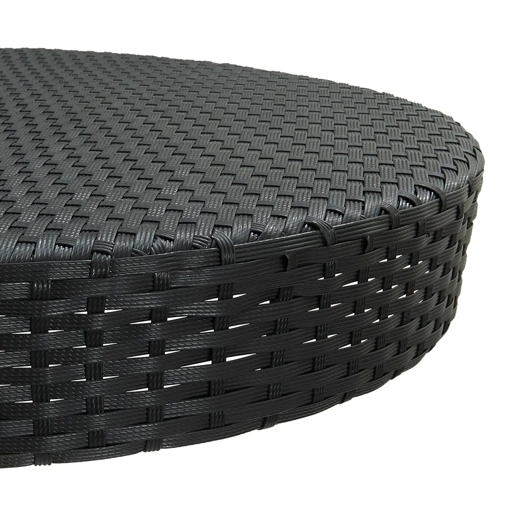 Set Bar da Giardino 5 pz in Polyrattan Nero cod mxl 34954