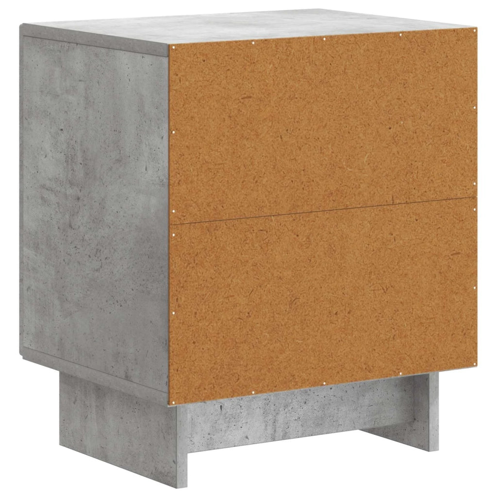 Armadio da Notte 2 pcs Grigio Cemento 43 x 34,5 x 50 cm