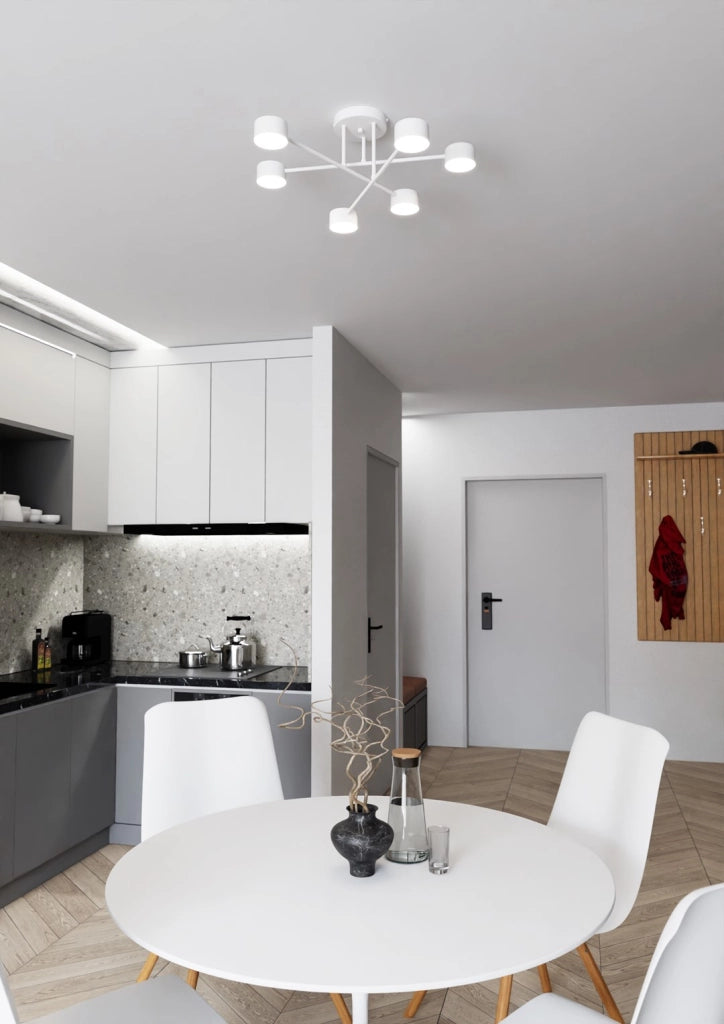 Plafoniera HALO bianca minimalista 60cm 6xGX53 Emibig