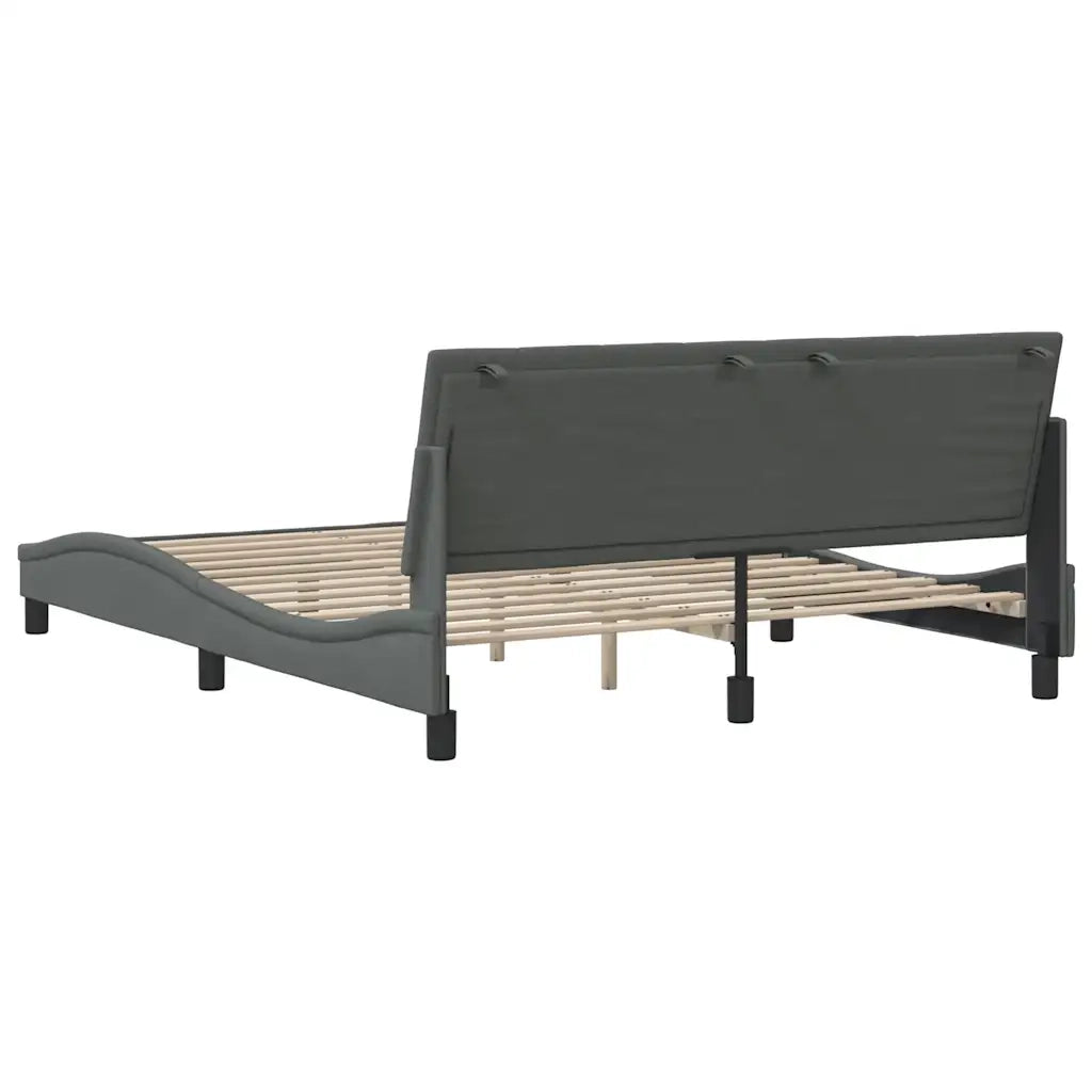 Giroletto senza Materasso Hanko Grigio Scuro 160x200 cm Tessuto 3310399