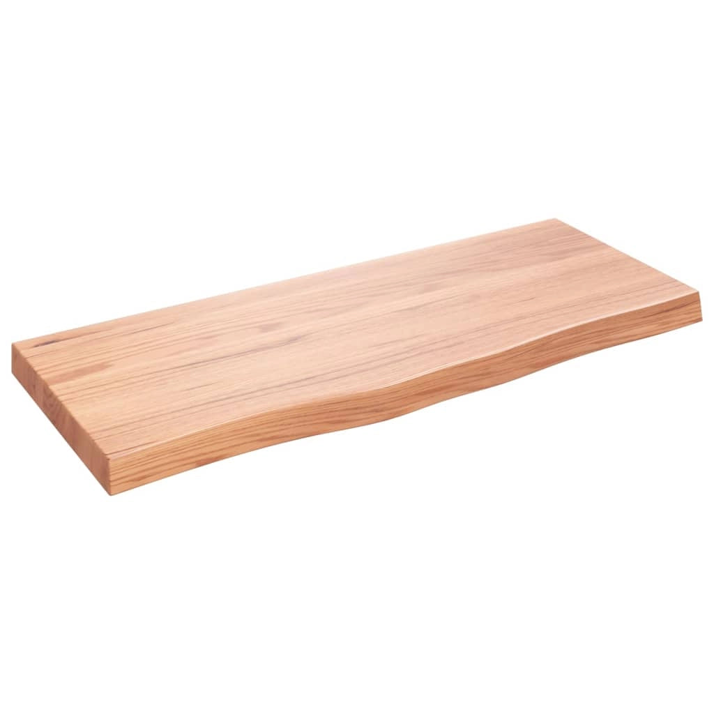 Piano Bagno Marrone 100x40x(2-6) cm Legno Massello Trattatocod mxl 119851