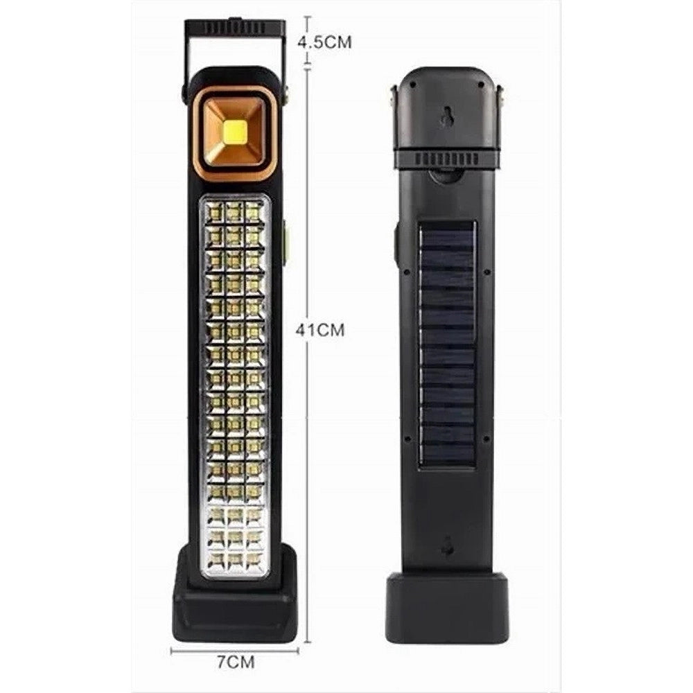 Trade Shop - Torcia Portatile Lampada Di Emergenza Ricaricabile Usb Solare 45led Luce Bianca -