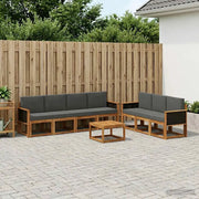 Set di divani da esterno con cuscino 7 pcs Naturale e Antracite 3385043