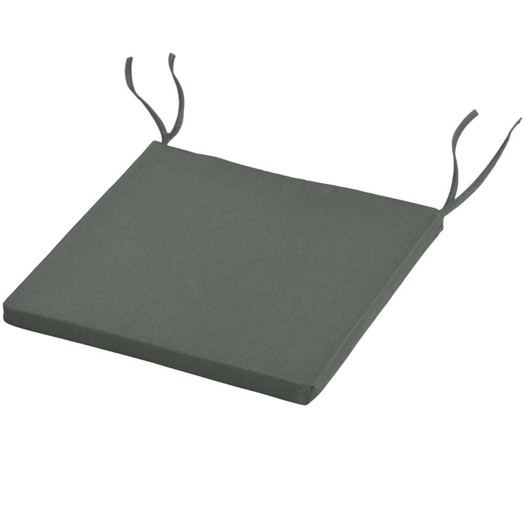 Cuscini per sedie da giardino ¨C zephmum ¨C 6 pezzi grigio scuro tessuto poliestere 42x42 cm