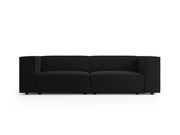 Cosmopolitan Design - Divano "Arendal" 3 posti in velluto nero 