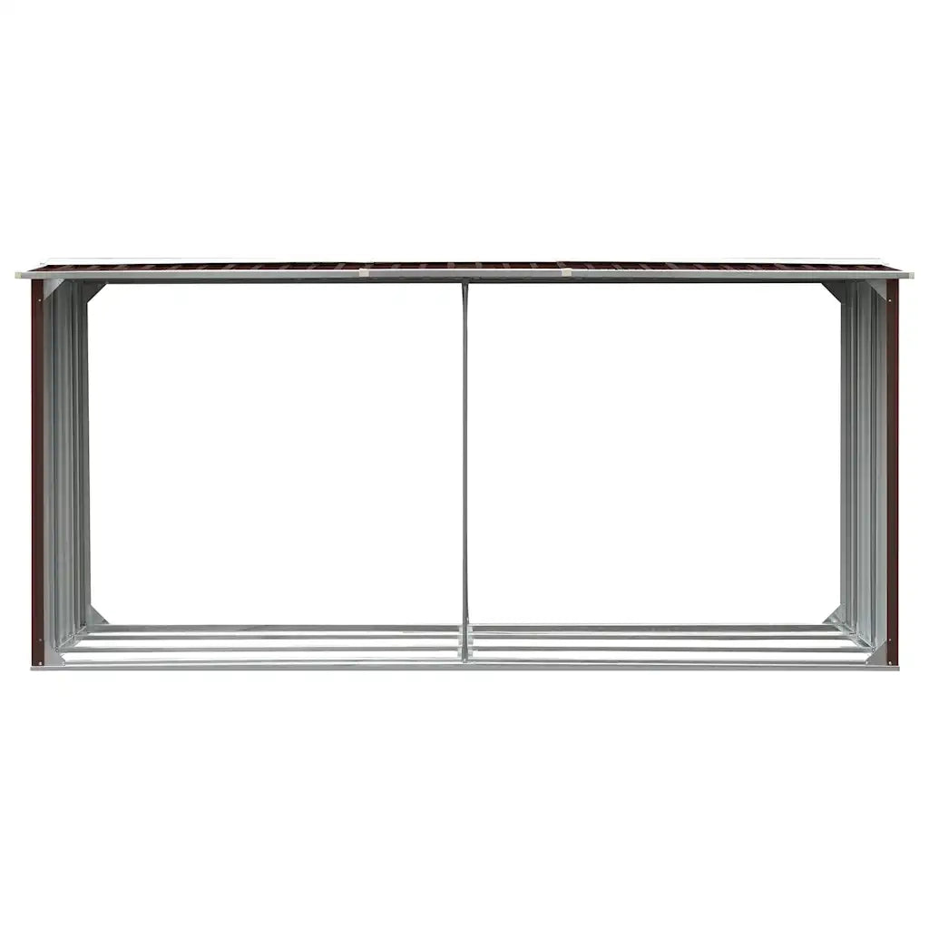 Capannone da Giardino in Acciaio Zincato 330x92x153cm Marrone