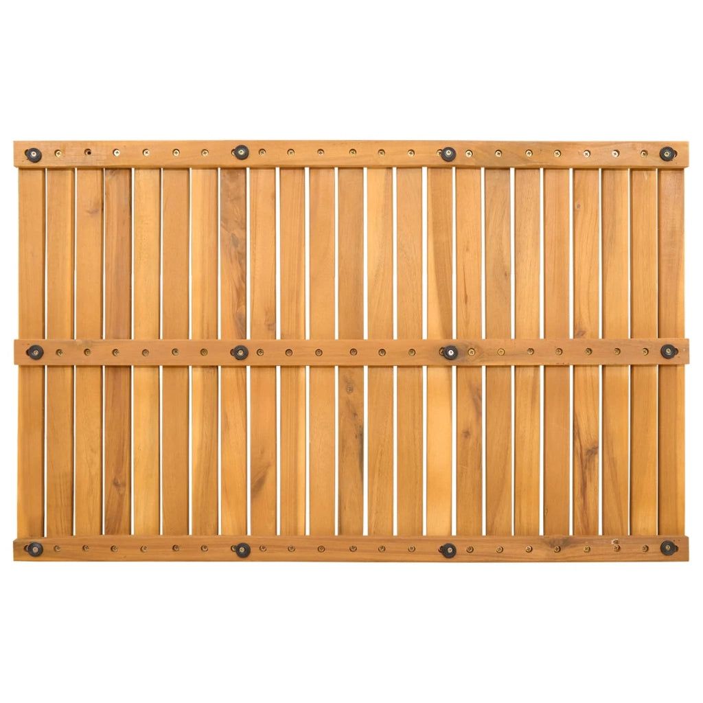 Tappeto da bagno Tinta unita Marrone 80 x 50 cm legno