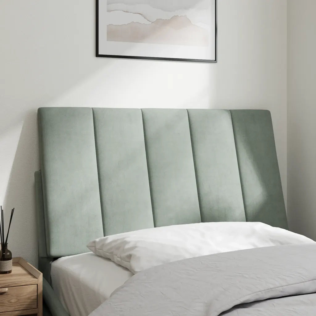 Cuscino Testiera Hanko Grigio Chiaro 80 cm in Velluto 374643