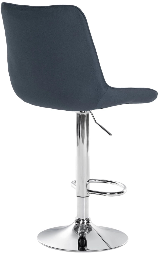 Sgabello Toni Tessuto grigio scuro,cromo