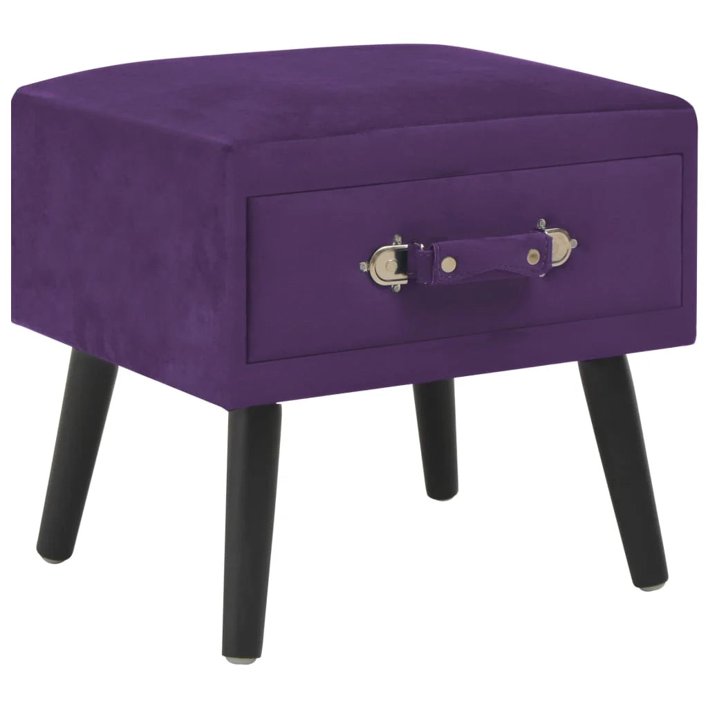 Comodino comodino cassettiera mobili per camera da letto viola scuro 40x35x40 cm velluto 1402063