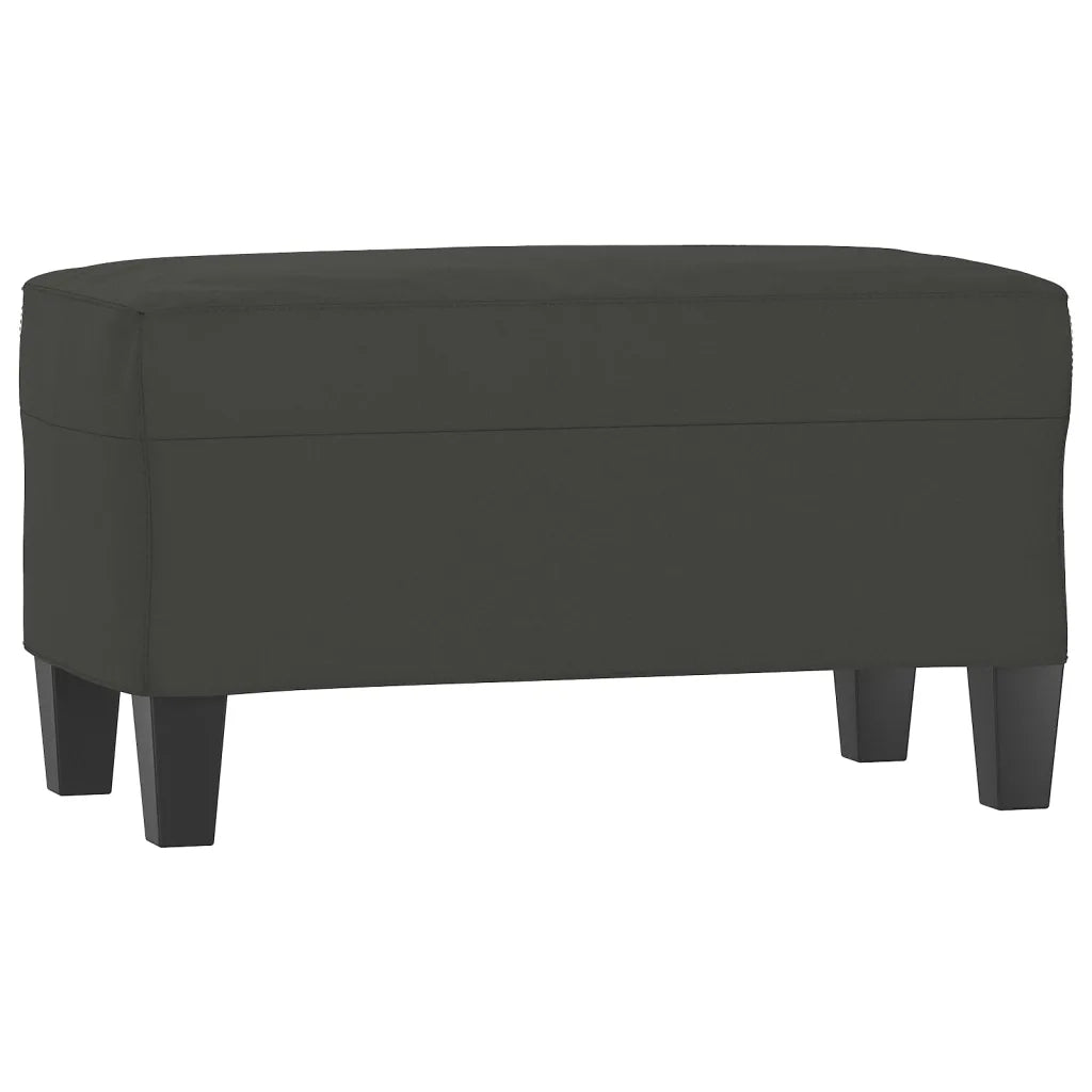 Panca-Sgabello grigio scuro 70x35x41 cm in Microfibra