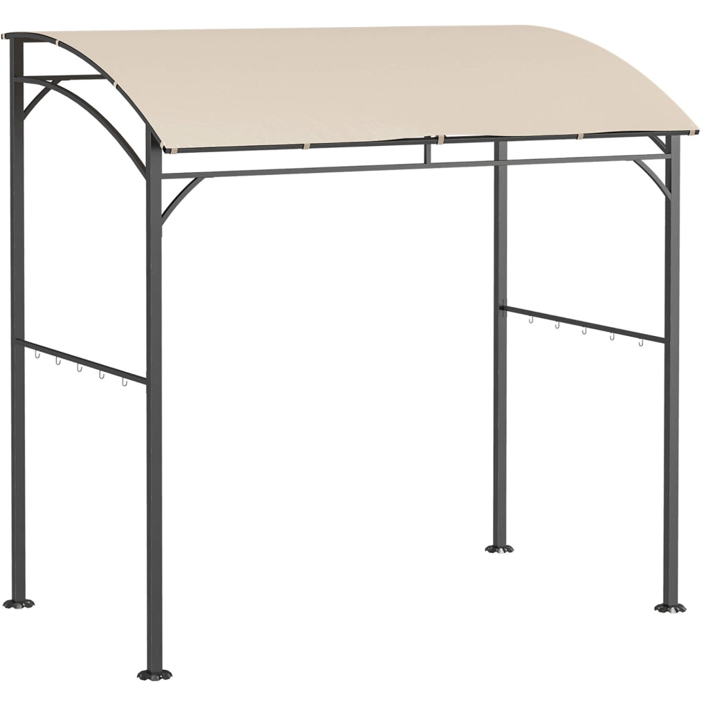 Gazebo per barbecue beige 215 x 150 x 220 cm