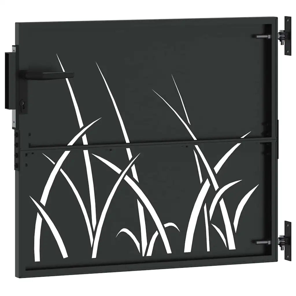 vidaXL Cancello da giardino con blocco Nero 105 x 100 cm