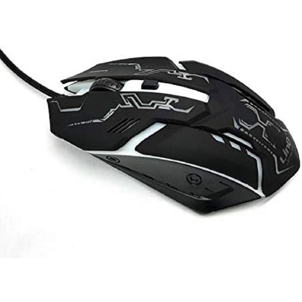 Trade Shop - Tastiera Mouse Retroilluminata Gaming Con Cavo Usb Led Rgb Ergonomica Led-mk1568 -