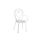 Poltrona metallo new old bianco crema cm 49x48h43/59/90