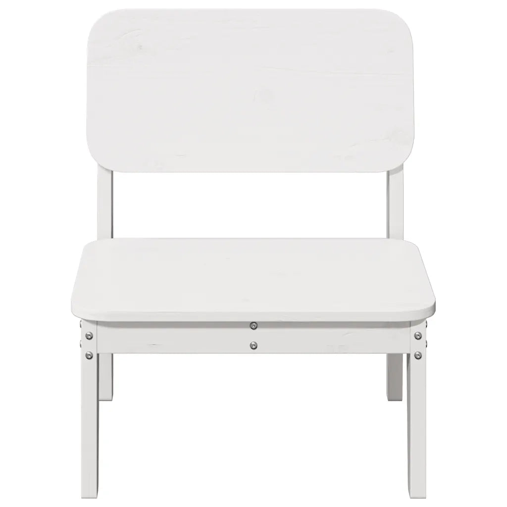 Sedie da Giardino 2 pz Bianche Legno Massello di Pino 859323