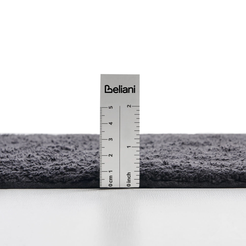 Tappeto da bagno in cotone rettangolare bianco sporco 60 x 90 Accessori da bagno Design moderno