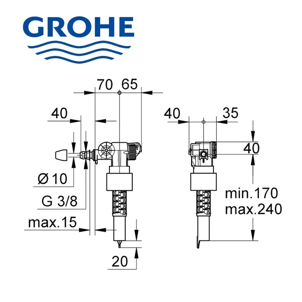 Galleggiante grohe scarico water