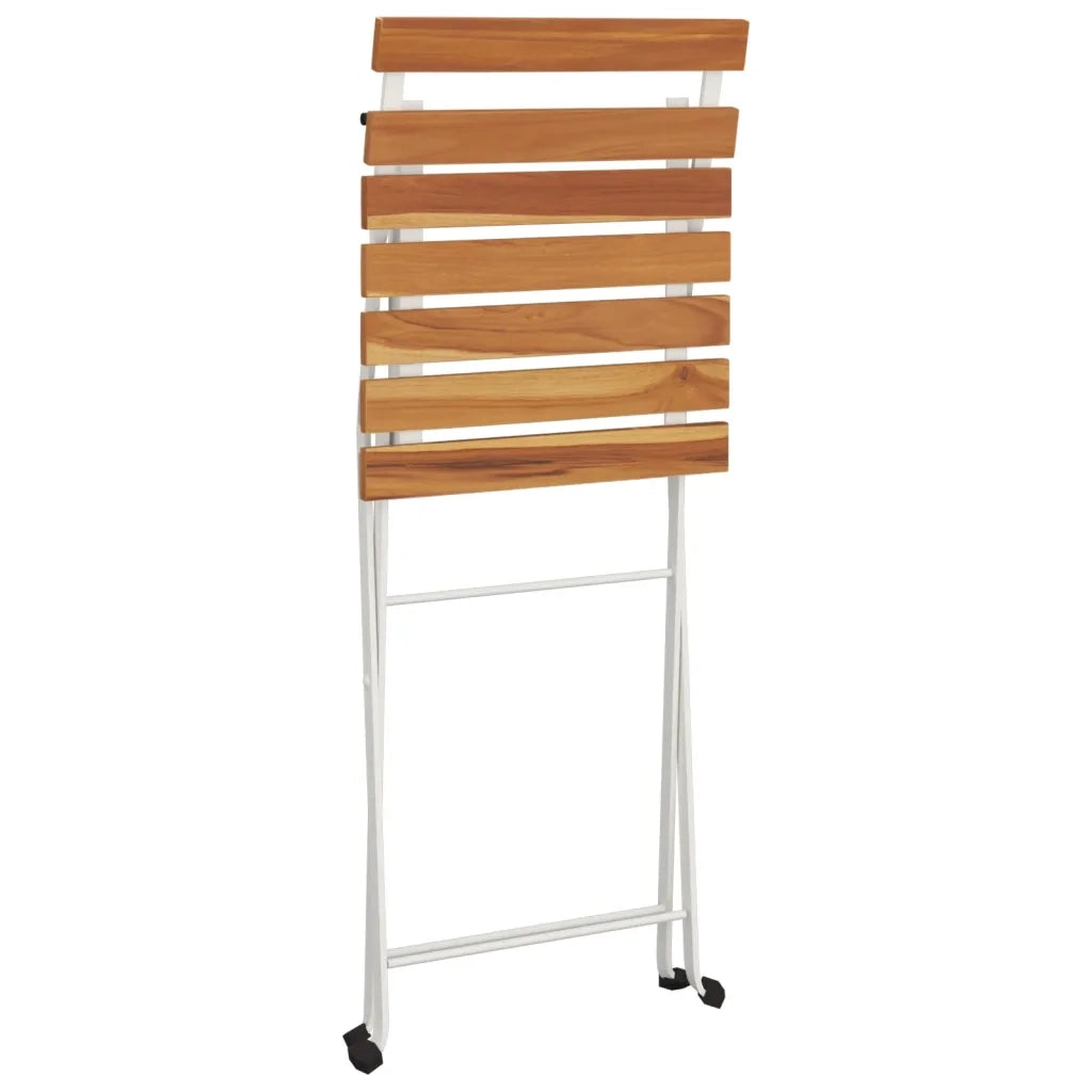 Set Bistrò Pieghevole 5pz in Legno Massello di Acacia e Acciaio 3152100
