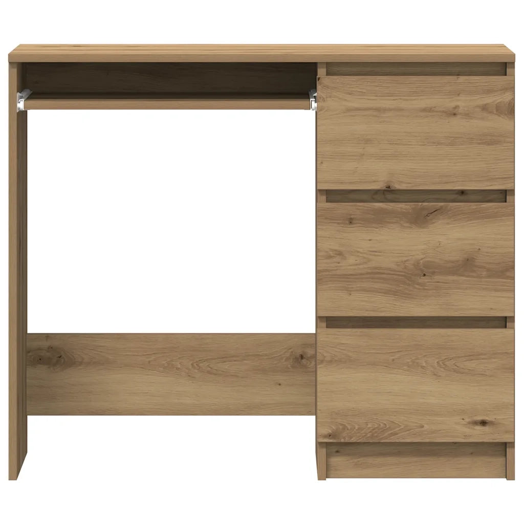 Scrivania | Tavolo da Ufficio Rovere Artigianale 90x45x76 cm in Legno Multistrato
