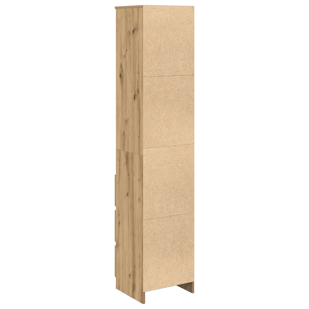 Credenza Alta Rovere Artigianale 37,5x35x180 cm in Truciolato