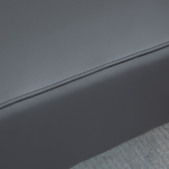 Divano 2 Posti 164x71x75 cm in PVC Grigio