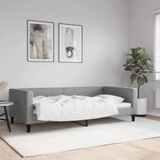 Letto da Giorno Grigio Chiaro 100x200 cm in Tessuto