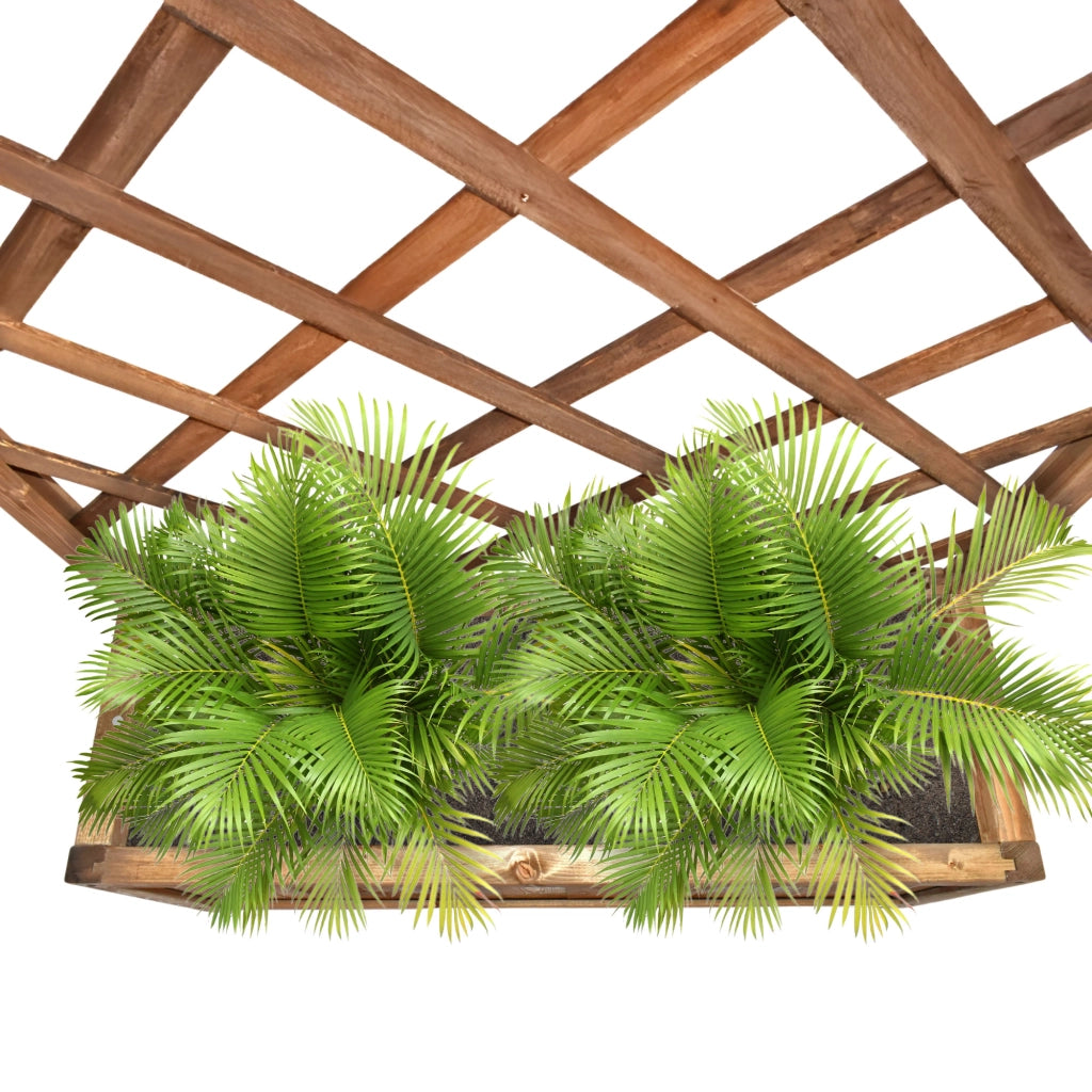 Dorothy - Fioriera in legno di cedro impregnato con spalliera H180 cm - ebony