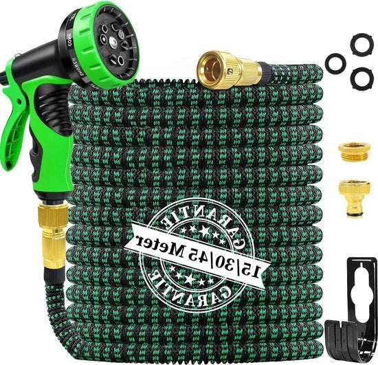 Serpentino flessibile per giardino con 10 getti - tubo flessibile senza angoli - connessione extra resistente - core in lattice - 15 m