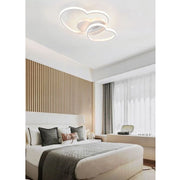 Trade Shop - Plafoniera Doppio Cuore Led Moderno Rifinitura 31w Luce 6500k 3000k 4000k Pn-05b - -bianco Caldo      -