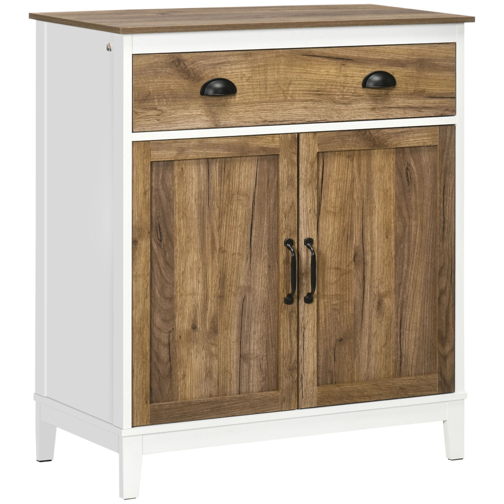 Armadio Battente con Cassetti e Ripiani ¨C Zephmum ¨C Marrone 78.5x39x89.4 cm