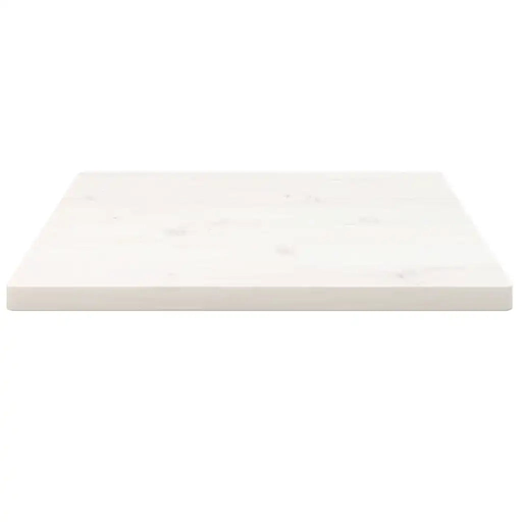 Piano Tavolo Bianco 60x60x2,5cm Legno Massello di Pino Quadrato 824381