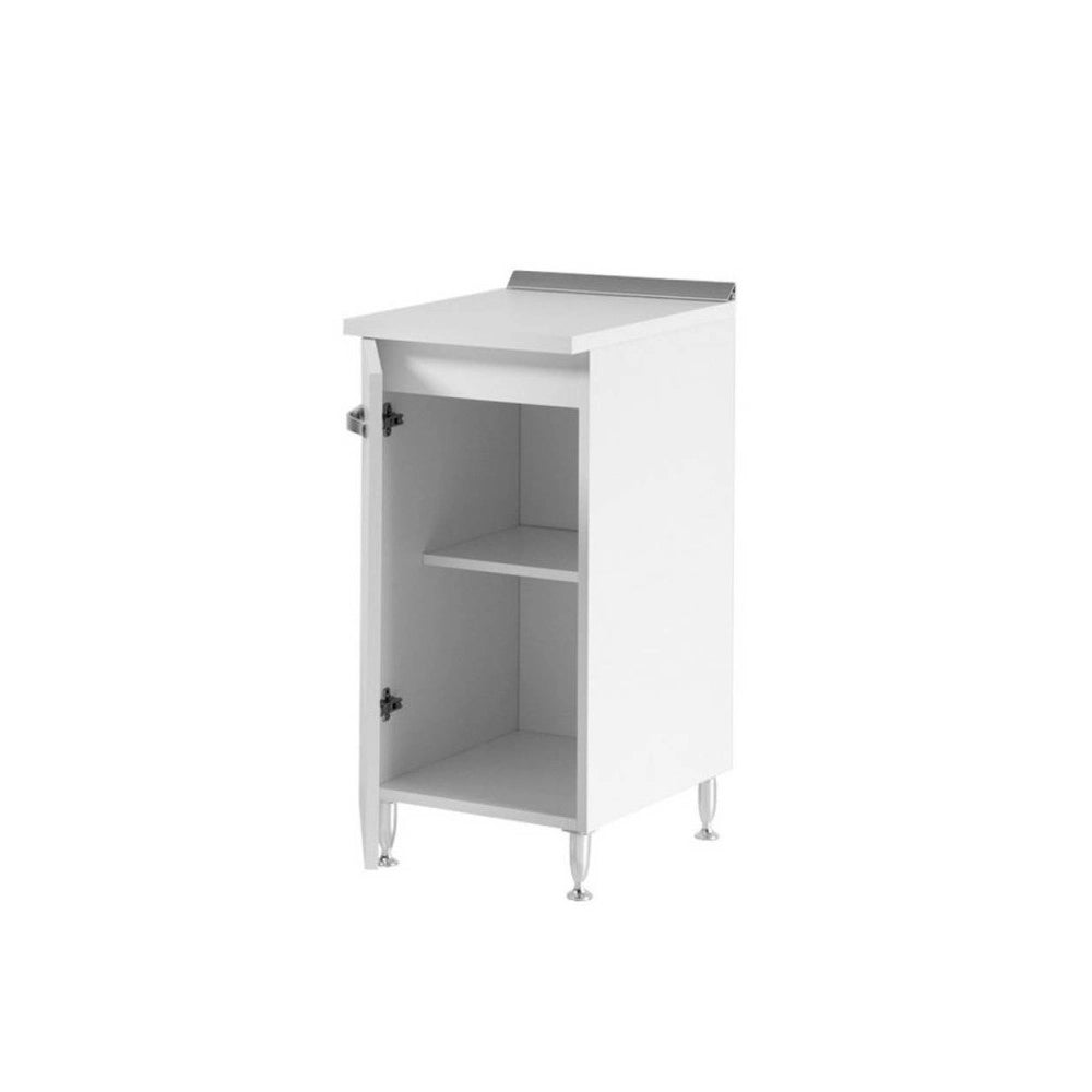 Base cucina con anta 30x50x85H colore bianco frassinato