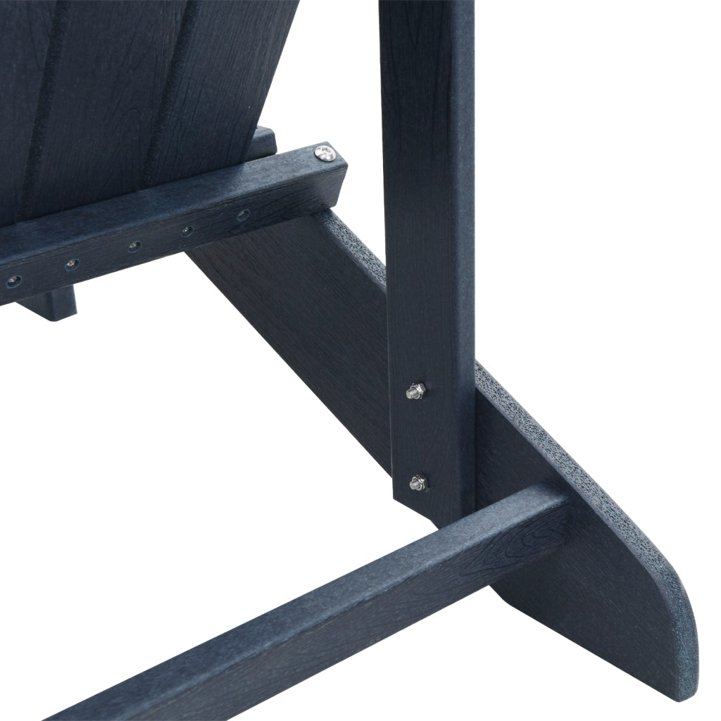 Sedia Adirondack  con poggiapiedi 2 pcs blu navy HDPE