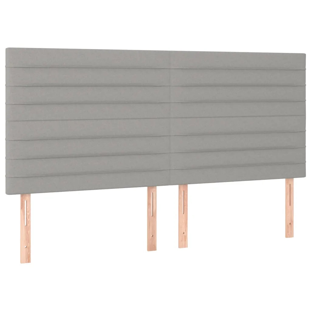 Testiera a LED Grigio Chiaro 160x5x118/128 cm in Tessuto 3122570