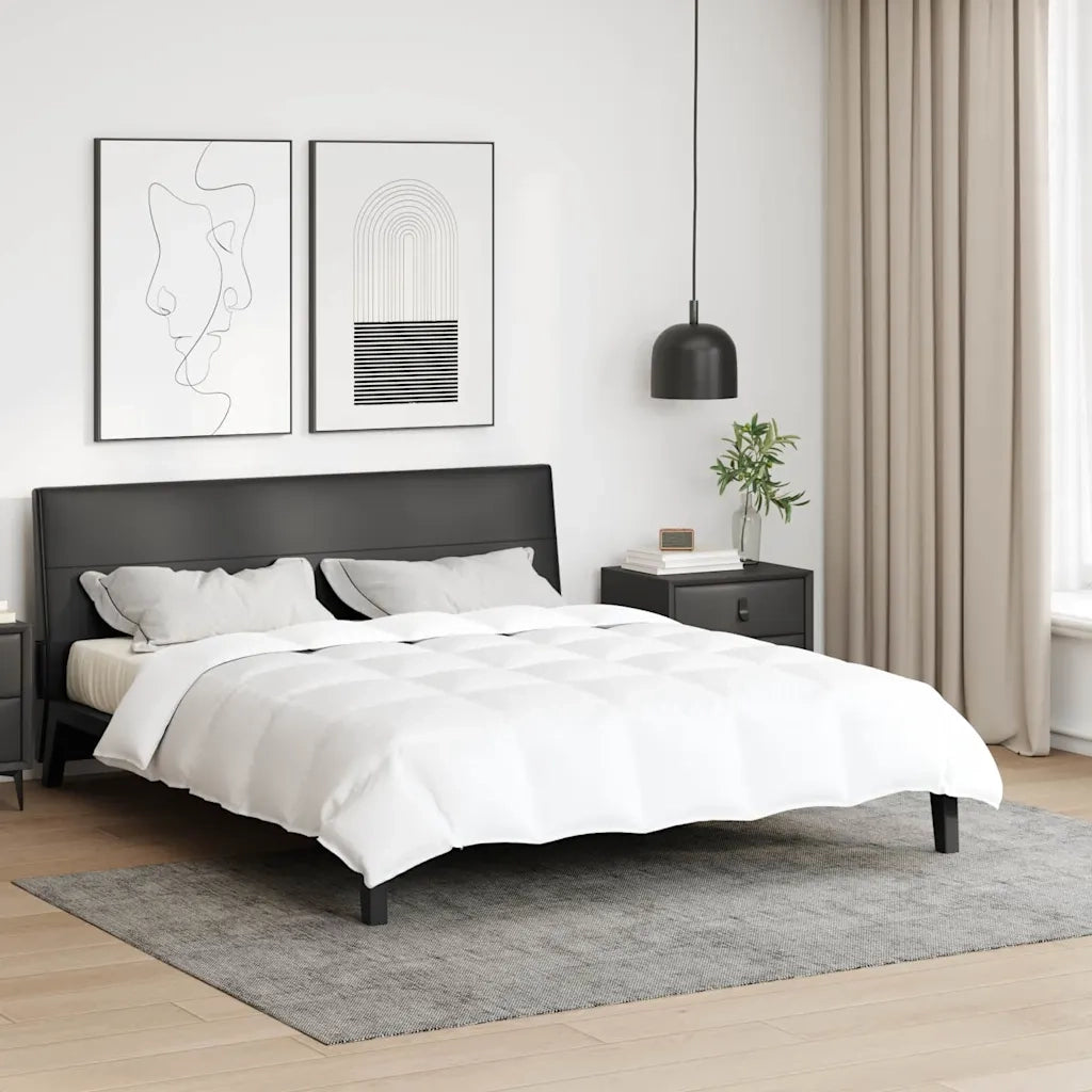 vidaXL Quilt e Piumini Bianco 200 x 220 cm Piume