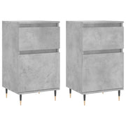 Credenze 2 pz | Madia | Buffet da pranzo | Armadio da pranzo Grigio Cemento 40x35x70 cm in Legno Multistrato