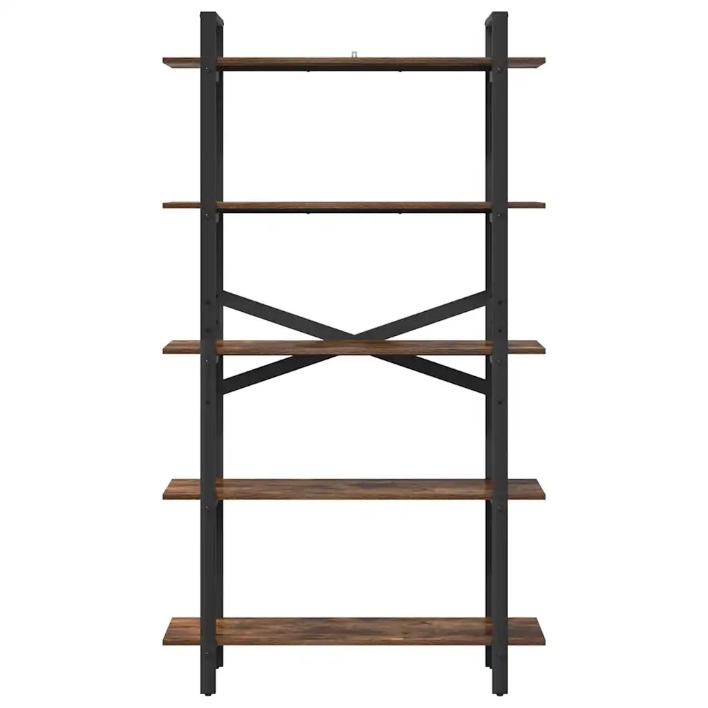 Libreria-Scaffale per Libri-Mobile di Stoccaggio Rovere fum¨¦ 100 x 33,5 x 178 cm Legno multistrato