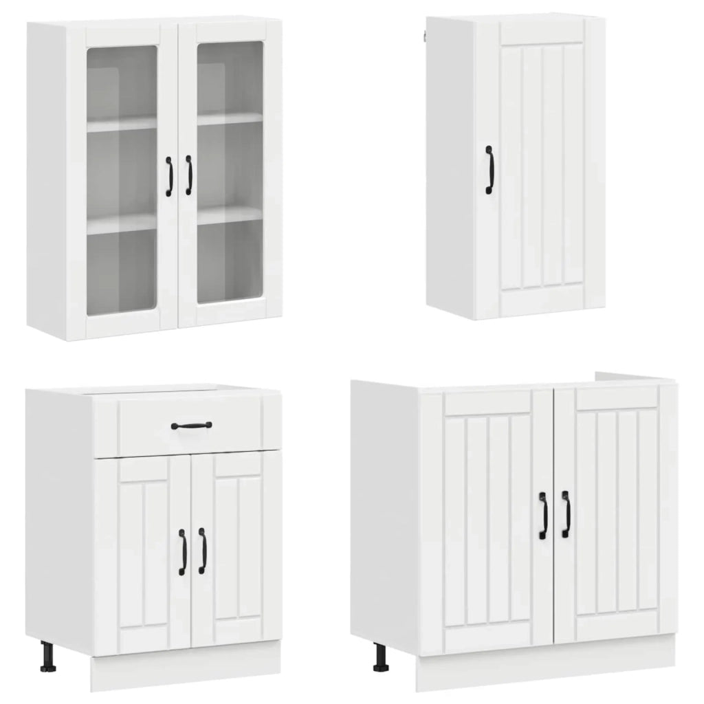 Unità Cucina LUCCA 8 pcs Bianco Lucido Legno ingegnerizzato 3438147