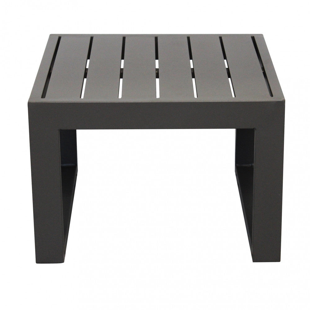 Tavolino Cuba 45x45x32 h cm in Alluminio Taupe